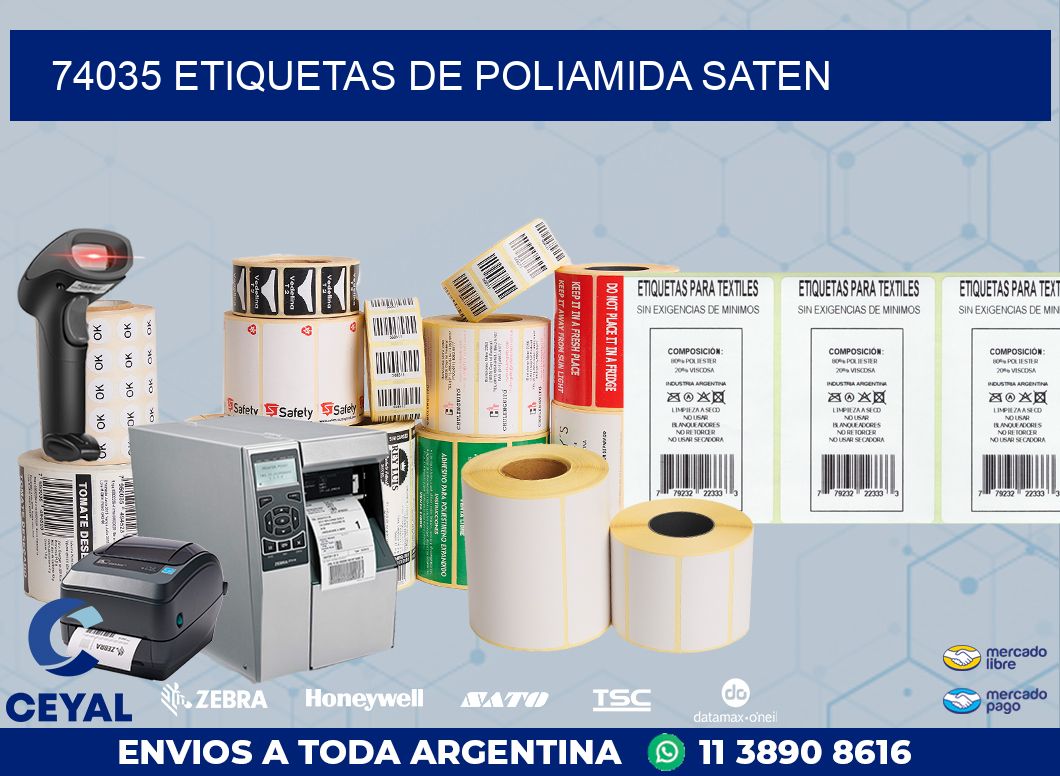 74035 ETIQUETAS DE POLIAMIDA SATEN