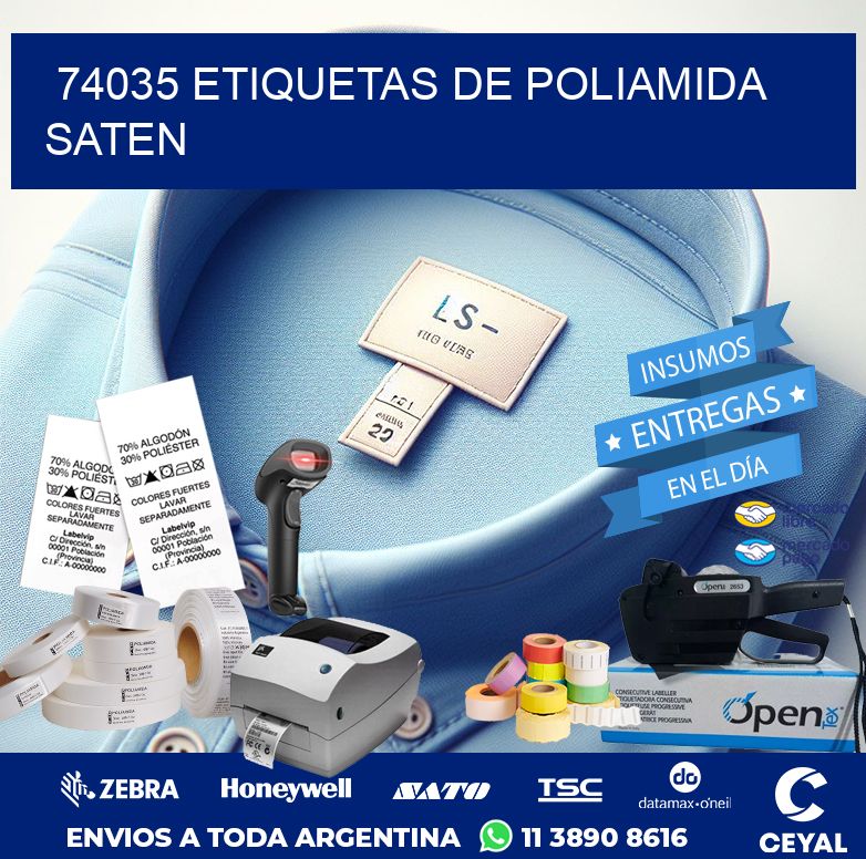 74035 ETIQUETAS DE POLIAMIDA SATEN