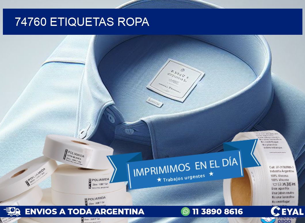 74760 ETIQUETAS ROPA