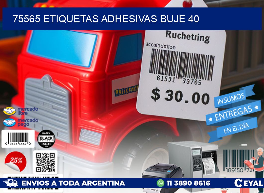 75565 ETIQUETAS ADHESIVAS BUJE 40
