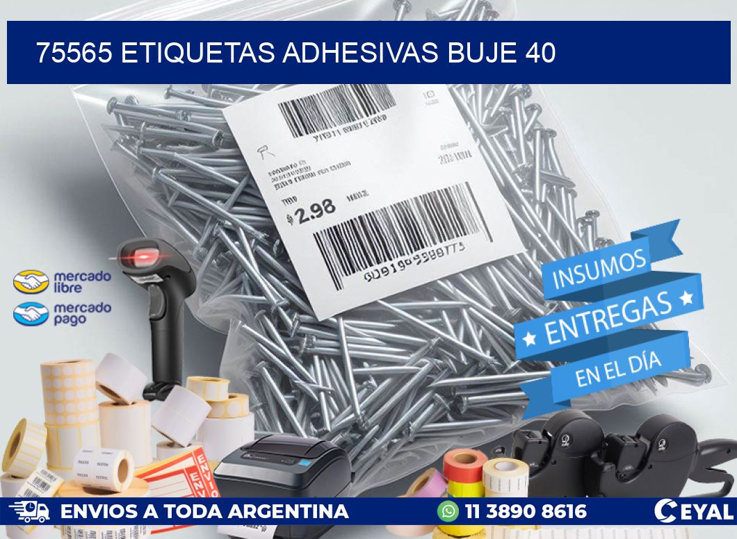 75565 ETIQUETAS ADHESIVAS BUJE 40