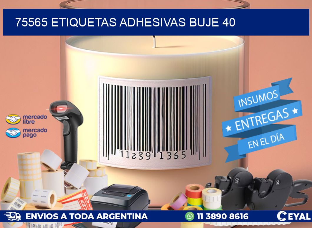 75565 ETIQUETAS ADHESIVAS BUJE 40