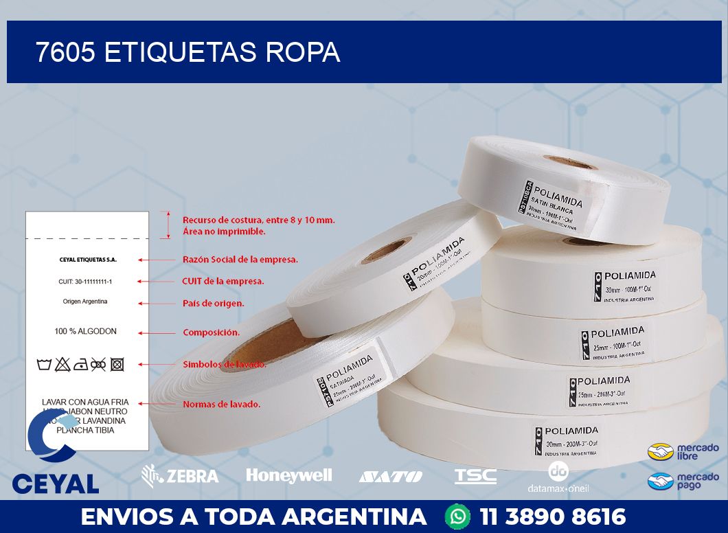7605 ETIQUETAS ROPA