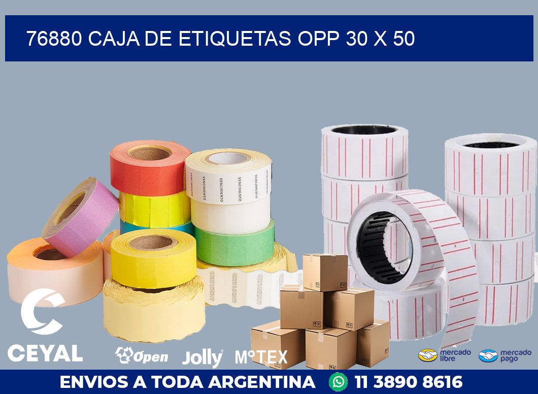 76880 CAJA DE ETIQUETAS OPP 30 X 50