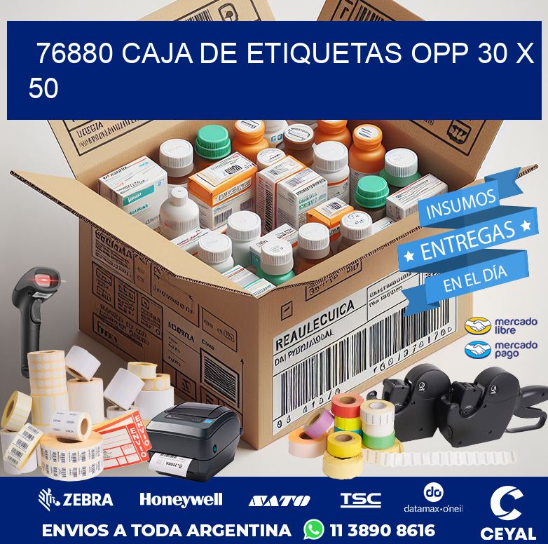 76880 CAJA DE ETIQUETAS OPP 30 X 50