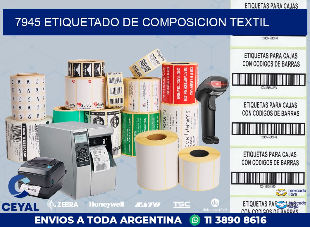 7945 ETIQUETADO DE COMPOSICION TEXTIL
