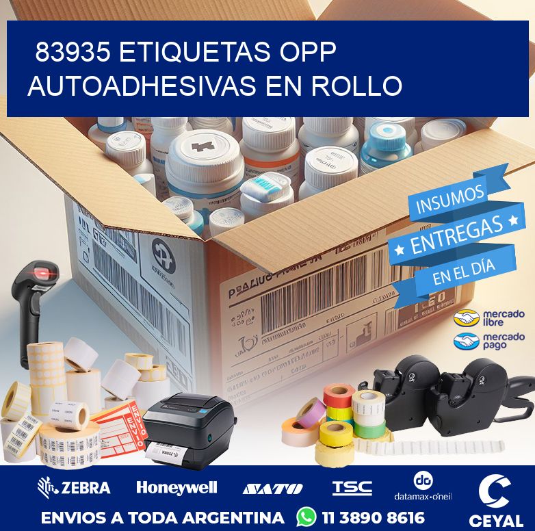 83935 ETIQUETAS OPP AUTOADHESIVAS EN ROLLO