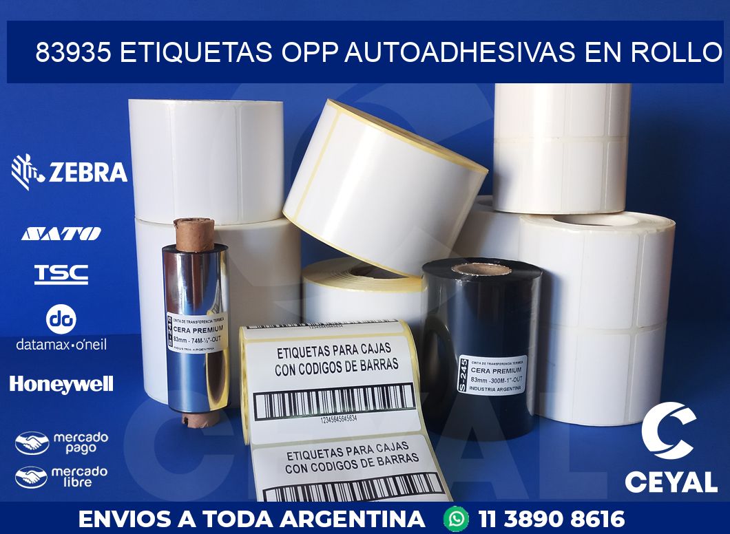 83935 ETIQUETAS OPP AUTOADHESIVAS EN ROLLO