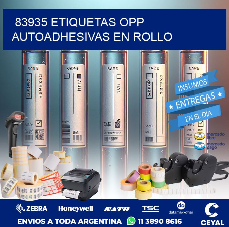 83935 ETIQUETAS OPP AUTOADHESIVAS EN ROLLO