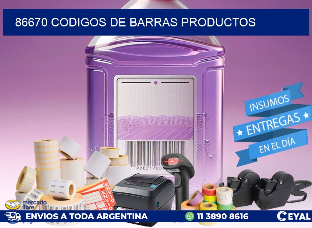86670 Codigos de barras productos