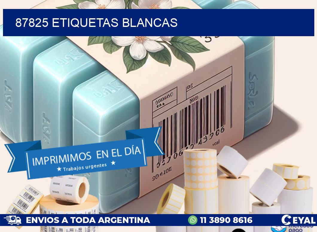 87825 ETIQUETAS BLANCAS