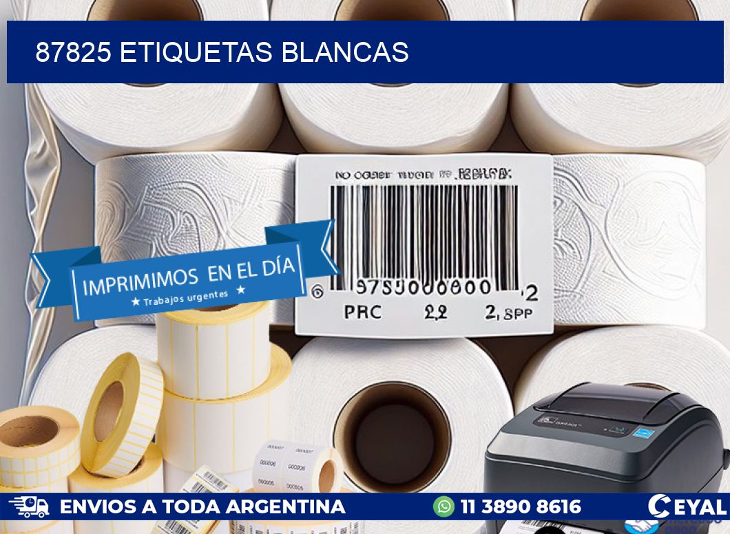 87825 ETIQUETAS BLANCAS