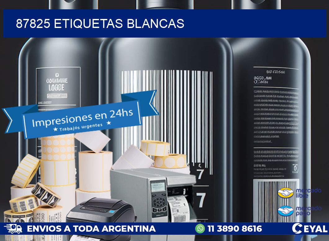 87825 ETIQUETAS BLANCAS