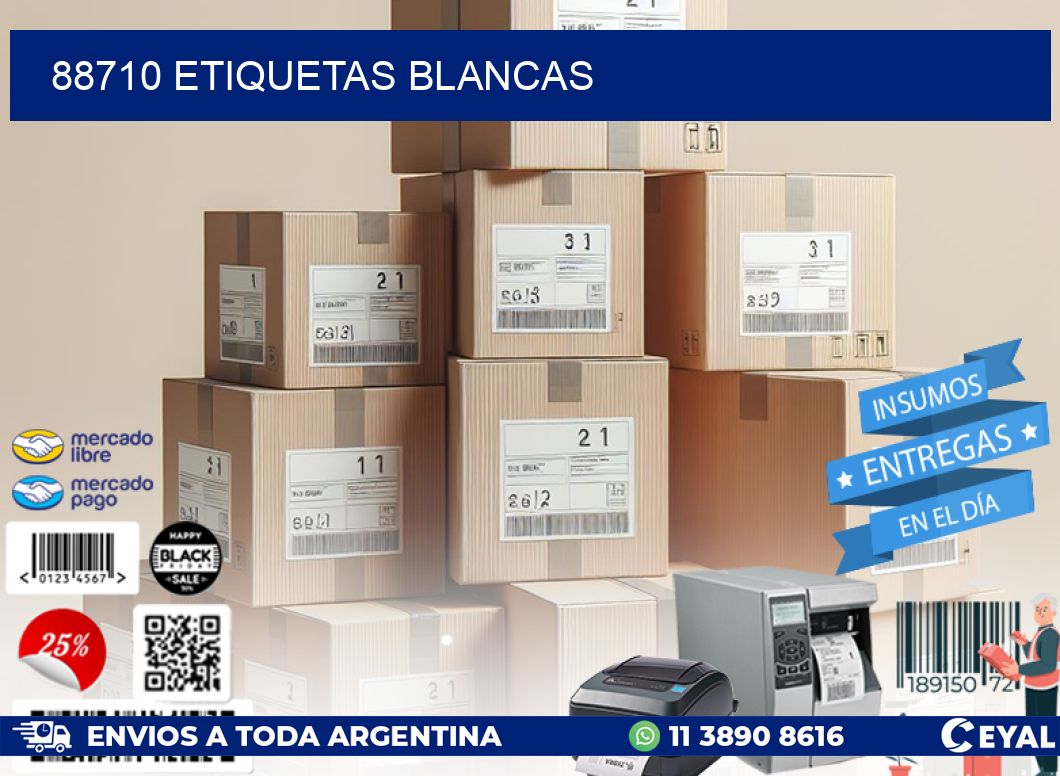 88710 ETIQUETAS BLANCAS