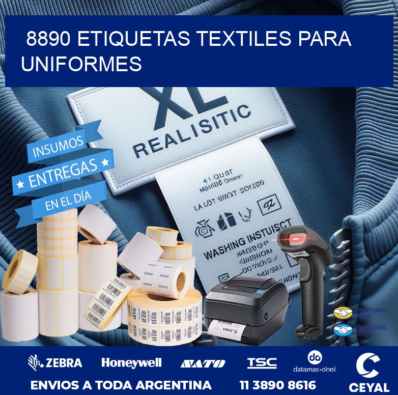 8890 ETIQUETAS TEXTILES PARA UNIFORMES