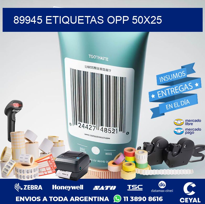 89945 ETIQUETAS OPP 50X25