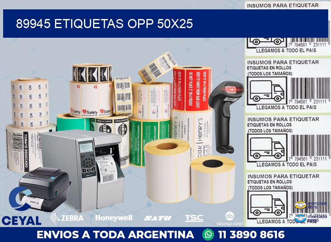 89945 ETIQUETAS OPP 50X25