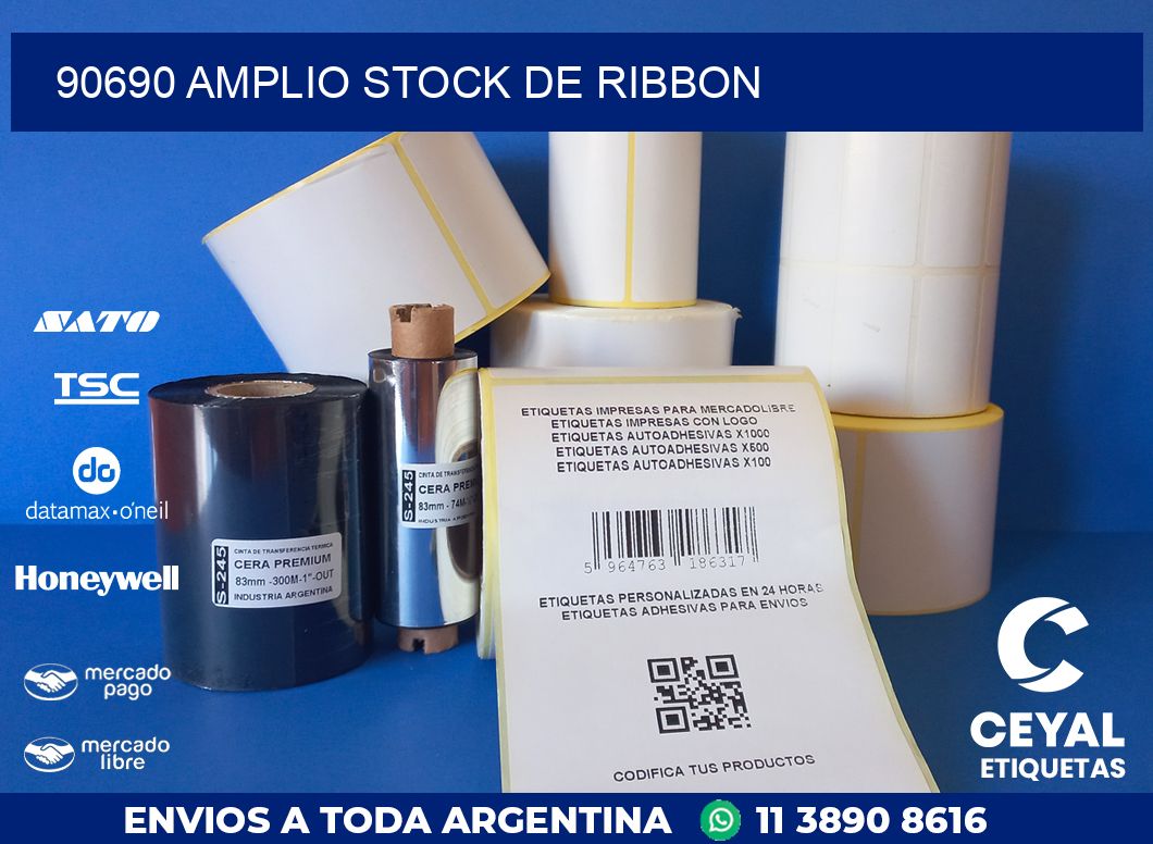 90690 AMPLIO STOCK DE RIBBON