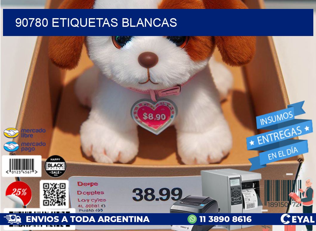 90780 ETIQUETAS BLANCAS