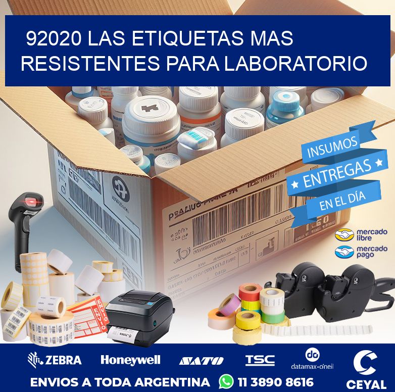 92020 LAS ETIQUETAS MAS RESISTENTES PARA LABORATORIO
