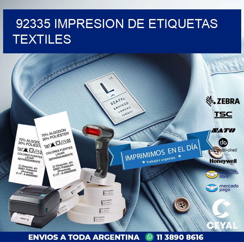 92335 IMPRESION DE ETIQUETAS TEXTILES