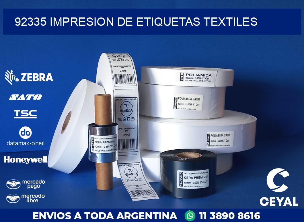 92335 IMPRESION DE ETIQUETAS TEXTILES