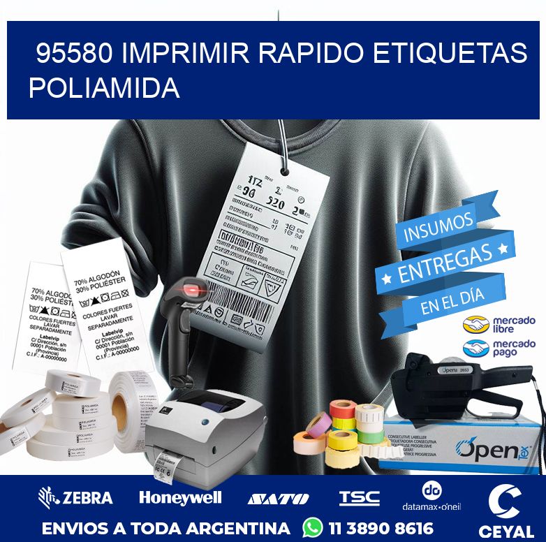 95580 IMPRIMIR RAPIDO ETIQUETAS POLIAMIDA