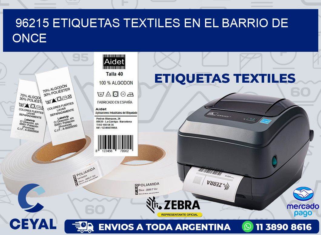 96215 ETIQUETAS TEXTILES EN EL BARRIO DE ONCE