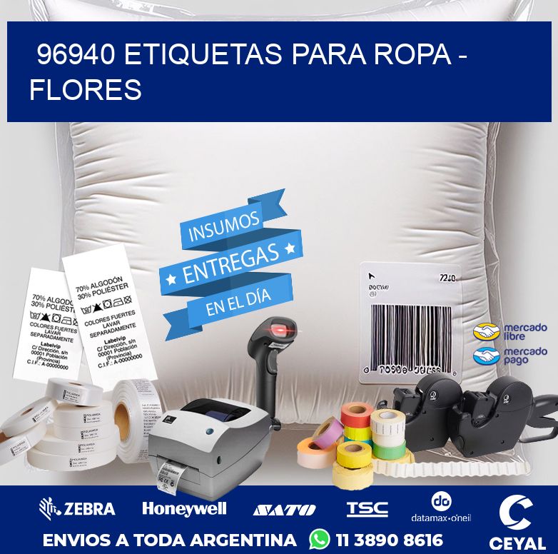 96940 ETIQUETAS PARA ROPA – FLORES