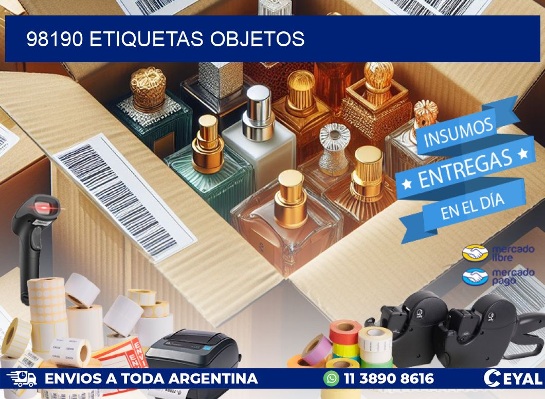 98190 etiquetas objetos