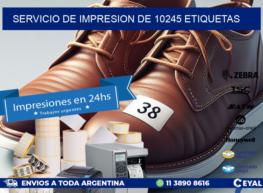 SERVICIO DE IMPRESION DE 10245 ETIQUETAS