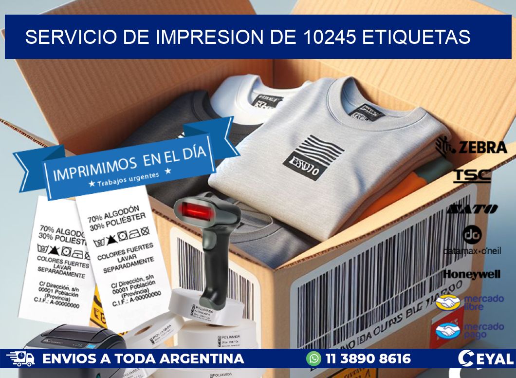 SERVICIO DE IMPRESION DE 10245 ETIQUETAS