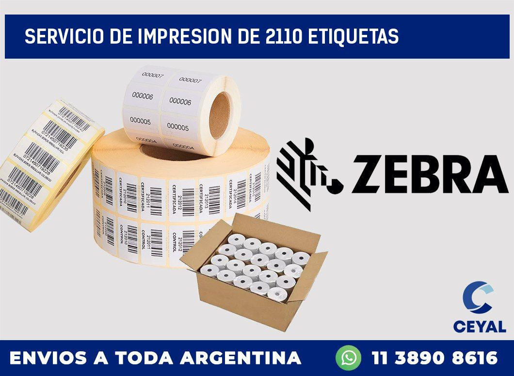 SERVICIO DE IMPRESION DE 2110 ETIQUETAS