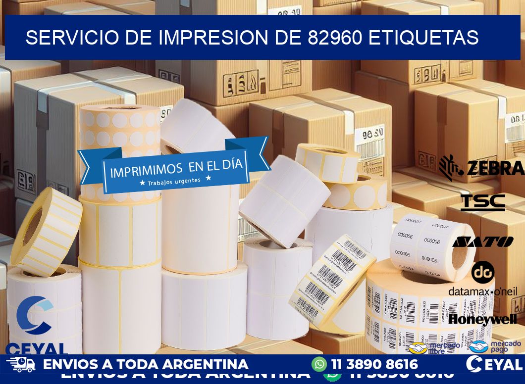 SERVICIO DE IMPRESION DE 82960 ETIQUETAS