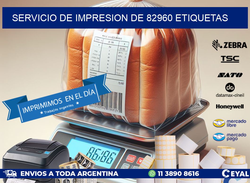 SERVICIO DE IMPRESION DE 82960 ETIQUETAS