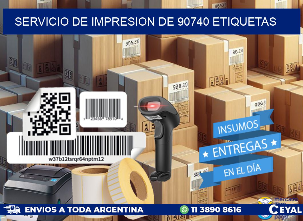 SERVICIO DE IMPRESION DE 90740 ETIQUETAS