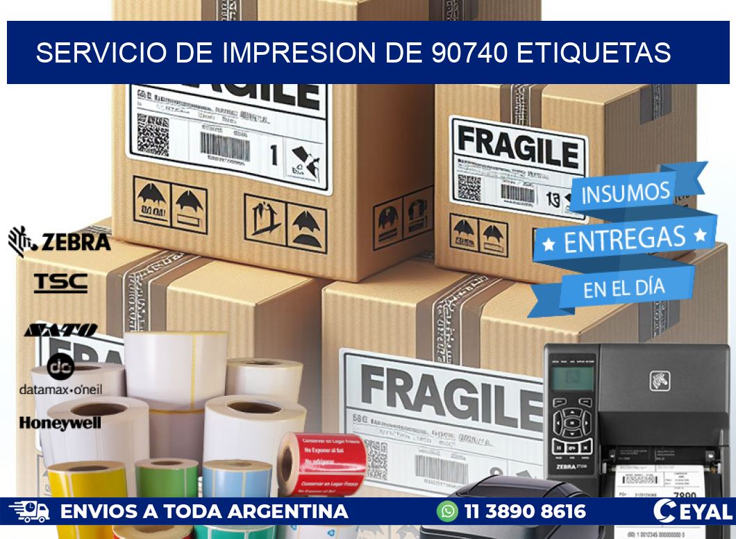SERVICIO DE IMPRESION DE 90740 ETIQUETAS