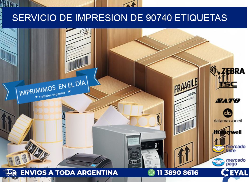 SERVICIO DE IMPRESION DE 90740 ETIQUETAS