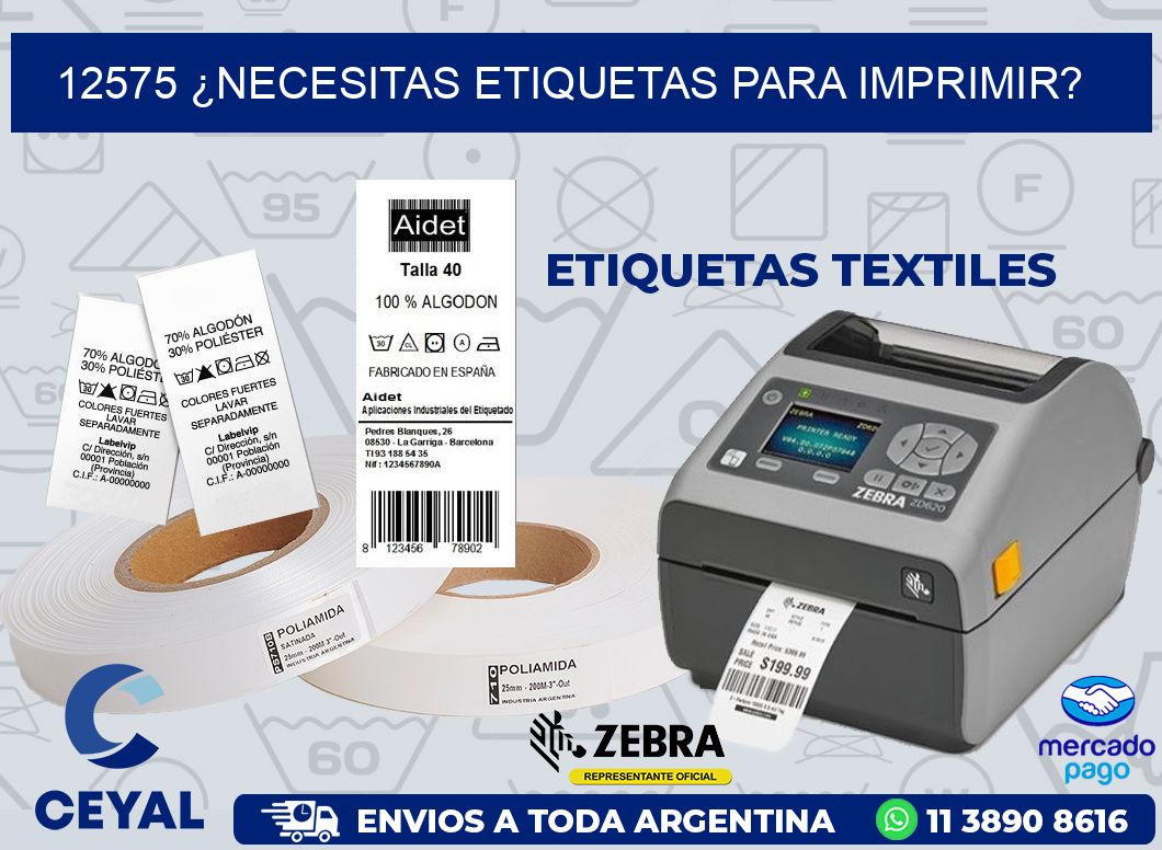 12575 ¿NECESITAS ETIQUETAS PARA IMPRIMIR?