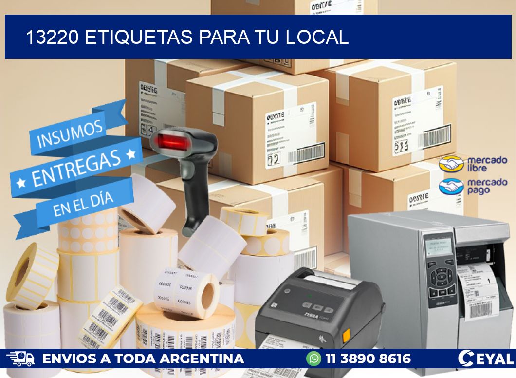 13220 ETIQUETAS PARA TU LOCAL