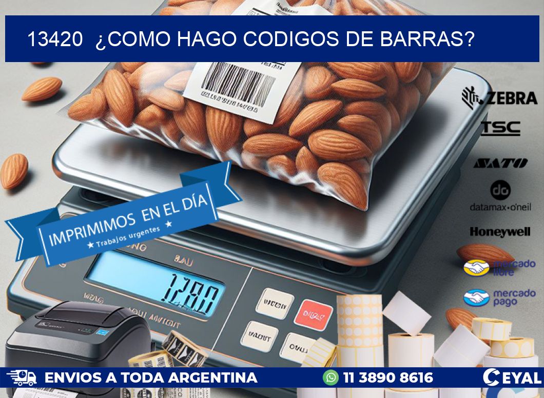 13420 ¿COMO HAGO CODIGOS DE BARRAS?