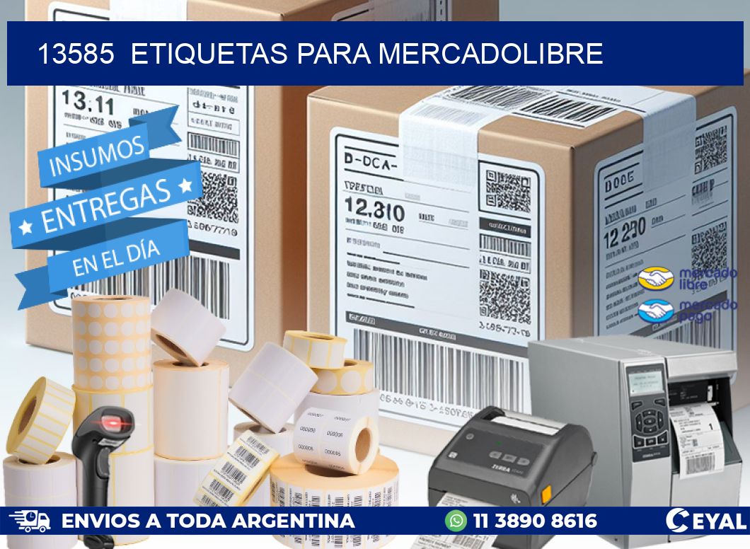 13585 ETIQUETAS PARA MERCADOLIBRE