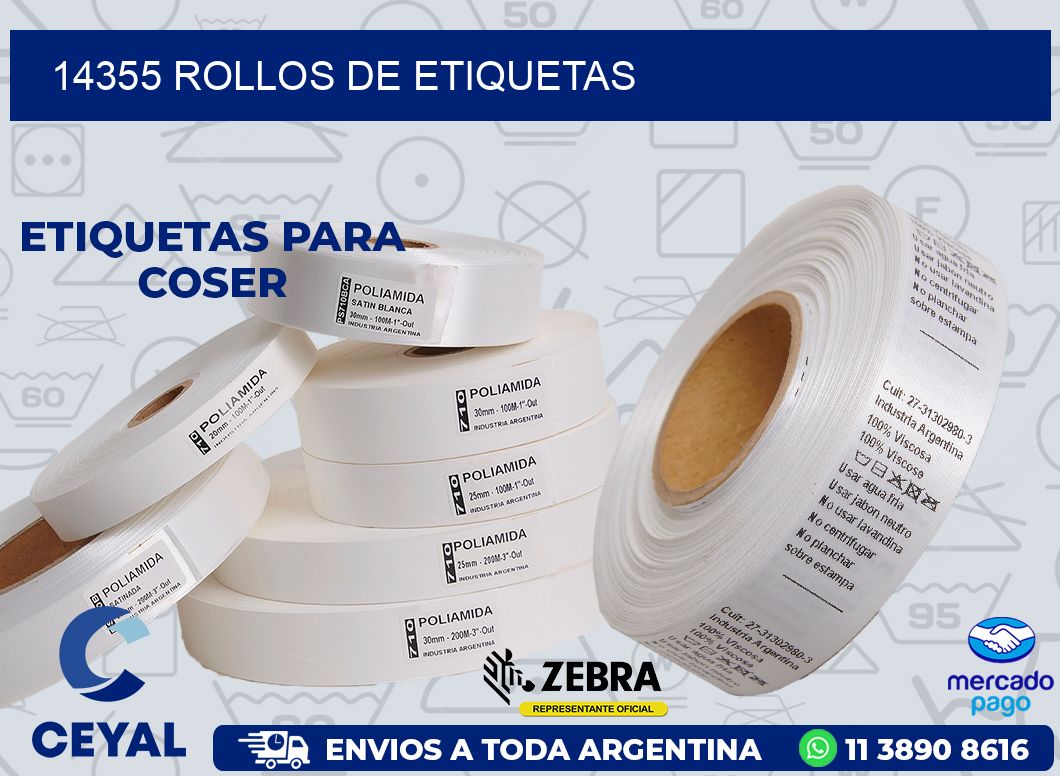 14355 ROLLOS DE ETIQUETAS