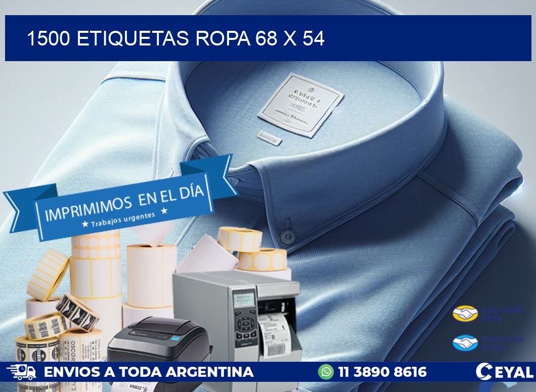 1500 ETIQUETAS ROPA 68 x 54