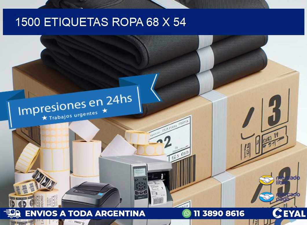 1500 ETIQUETAS ROPA 68 x 54