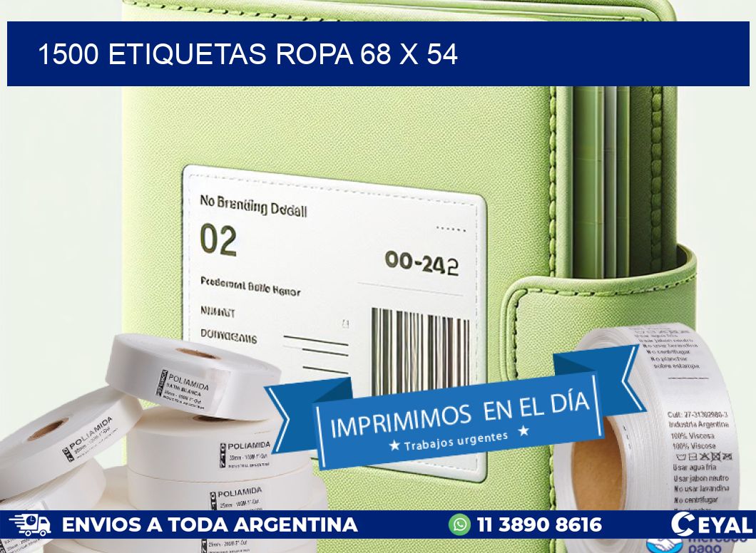 1500 ETIQUETAS ROPA 68 x 54