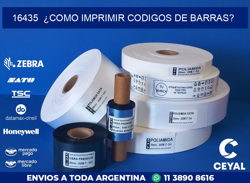 16435  ¿COMO IMPRIMIR CODIGOS DE BARRAS?