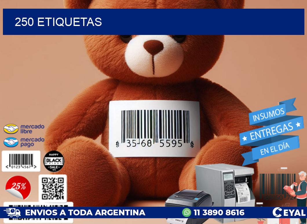 250 ETIQUETAS