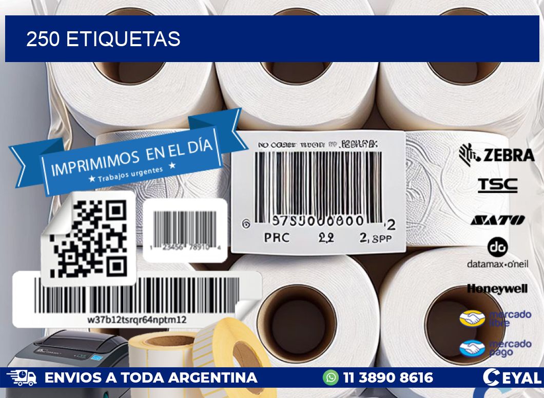 250 ETIQUETAS