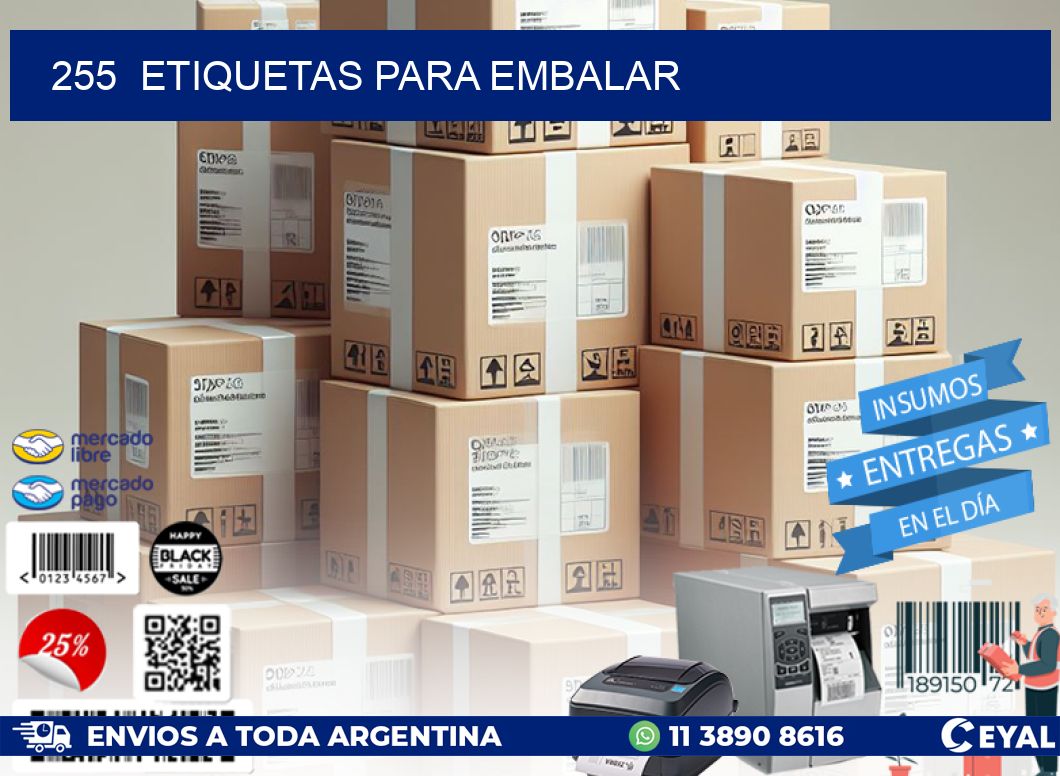 255  ETIQUETAS PARA EMBALAR